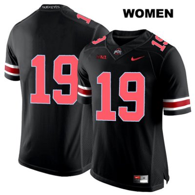 Women's NCAA Ohio State Buckeyes Chris Olave #19 College Stitched No Name Authentic Nike Red Number Black Football Jersey WB20G18JQ